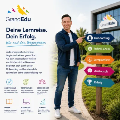 GrandEdu setzt mit persönlichem Onboarding auf Orientierung, Sicherheit und eine verlässliche Lernbegleitung Bild: GrandEdu setzt mit persönlichem Onboarding auf Orientierung, Sicherheit und eine verlässliche Lernbegleitung