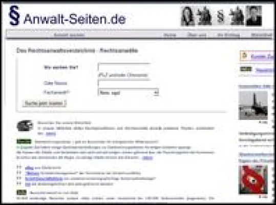 Bild: Anwalt-Seiten.de integriert Stadtpläne