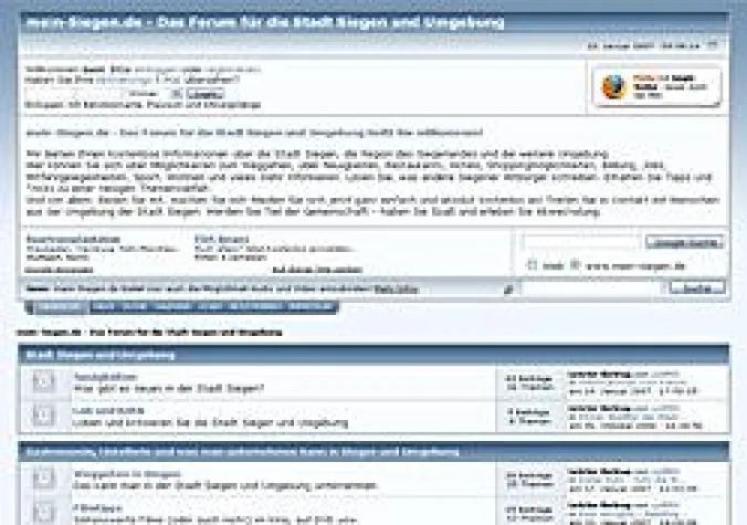 Bild: Das Internet-Forum für die Stadt Siegen und Umgebung heißt mein-Siegen.de