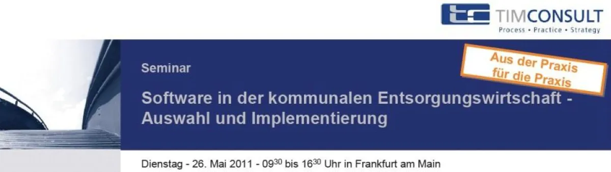 Seminar Softwareauswahl in der kommunalen Entsorgungswirtschaft