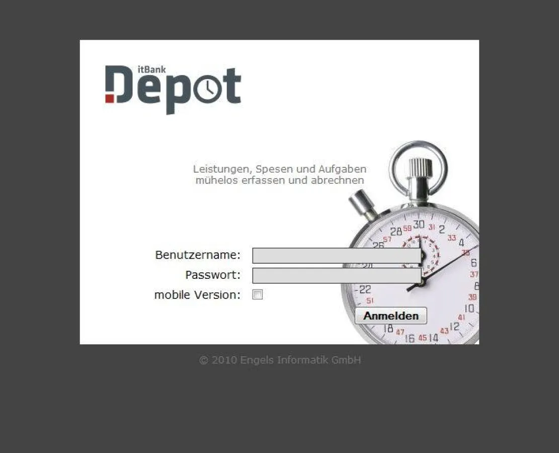 itBank Depot - Login
