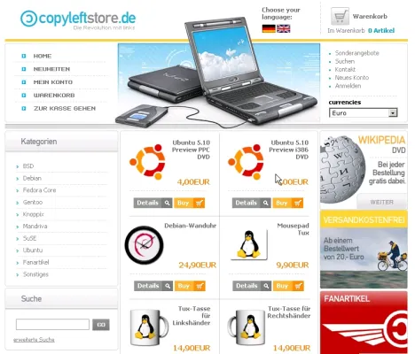 Bild: Copyleftstore.de - Freie Software günstig