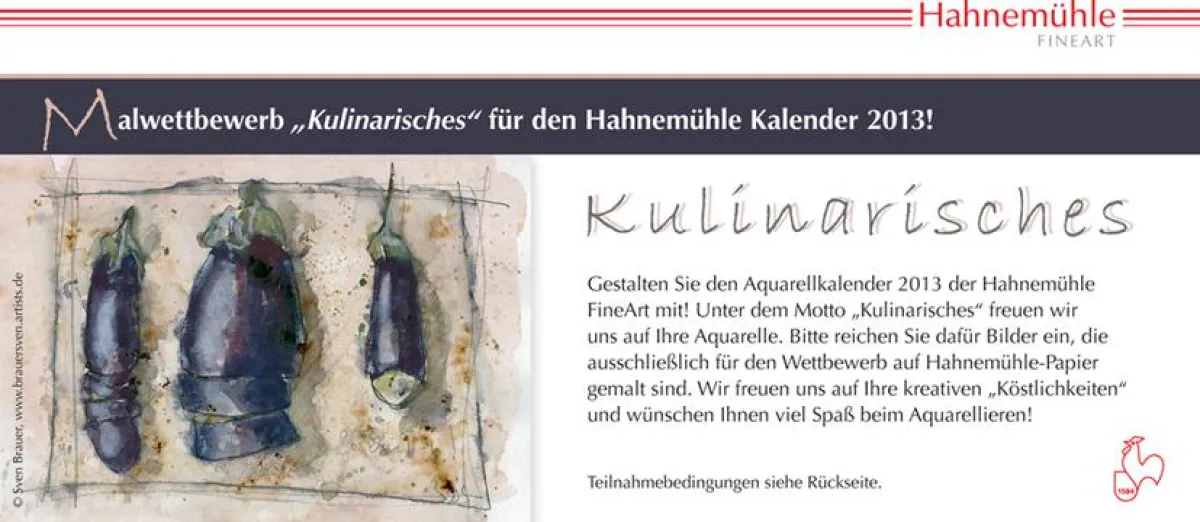 Ausschreibung des Aquarell-Wettbewerbs 
