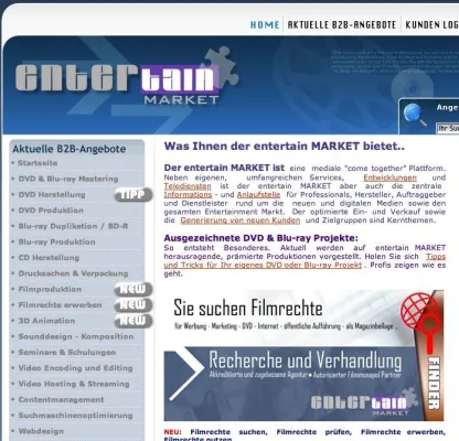 Bild: Entertainment, Media, News.. zentral auf entertain MARKET
