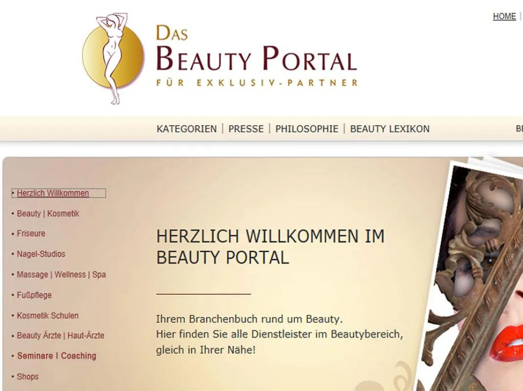 Attraktiver, frischer, übersichtlicher ? das BEAUTY PORAL erstrahlt in neuem Gewand
