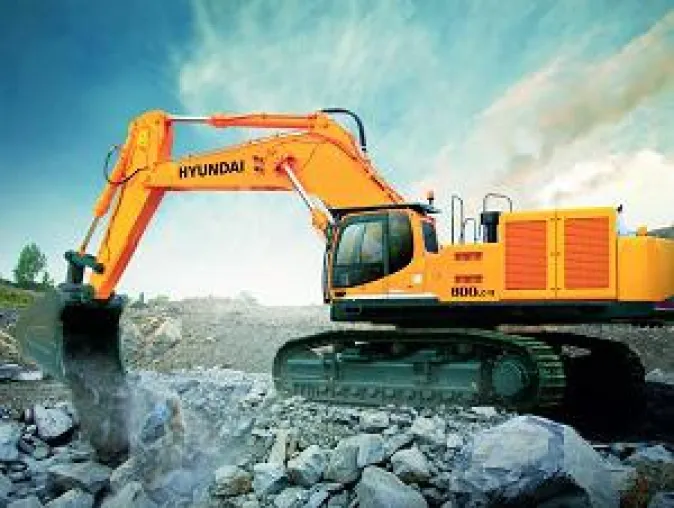 Hyundai zeigt auf der Steinexpo Großgeräte Bild: Hyundai zeigt auf der Steinexpo Großgeräte