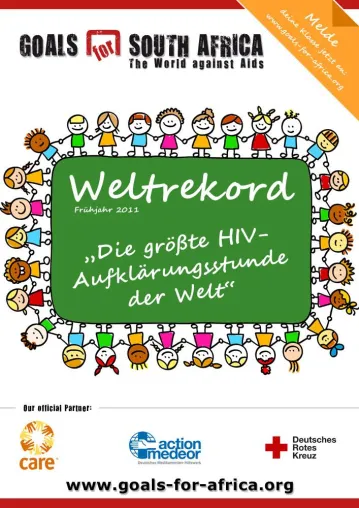 Weltrekordversuch: HIV-Kampagne GOALS for SOUTH AFRICA plant „größte HIV-Aufklärungsstunde der Welt“ Bild: Weltrekordversuch: HIV-Kampagne GOALS for SOUTH AFRICA plant „größte HIV-Aufklärungsstunde der Welt“
