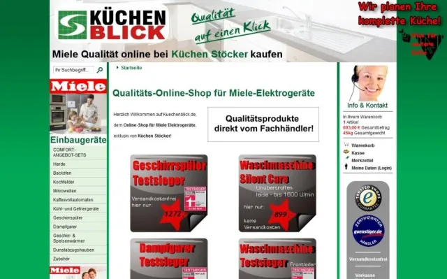 Bild: Miele Haushaltsgeräte auf Küchenblick.de online bestellbar