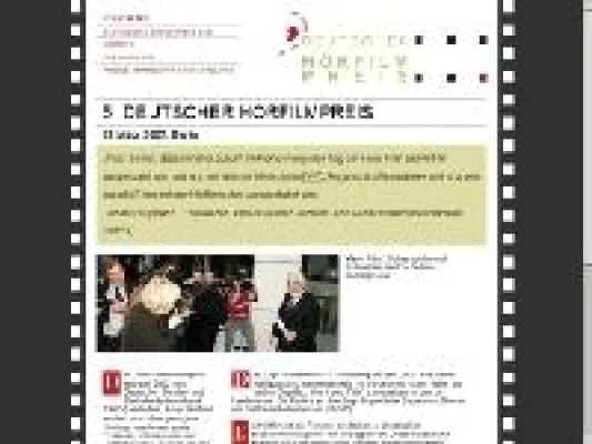 Deutscher-Hörfilmpreis.de mit 100 Punkten absolut barrierefrei Bild: Deutscher-Hörfilmpreis.de mit 100 Punkten absolut barrierefrei