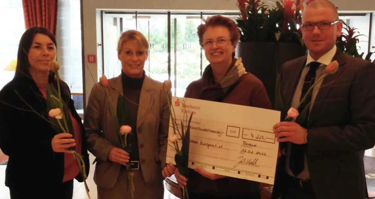 v.r.n.l.: Dino Klass, Birgit Schyboll, Heike Sklors, Julia Lichtenbäumer