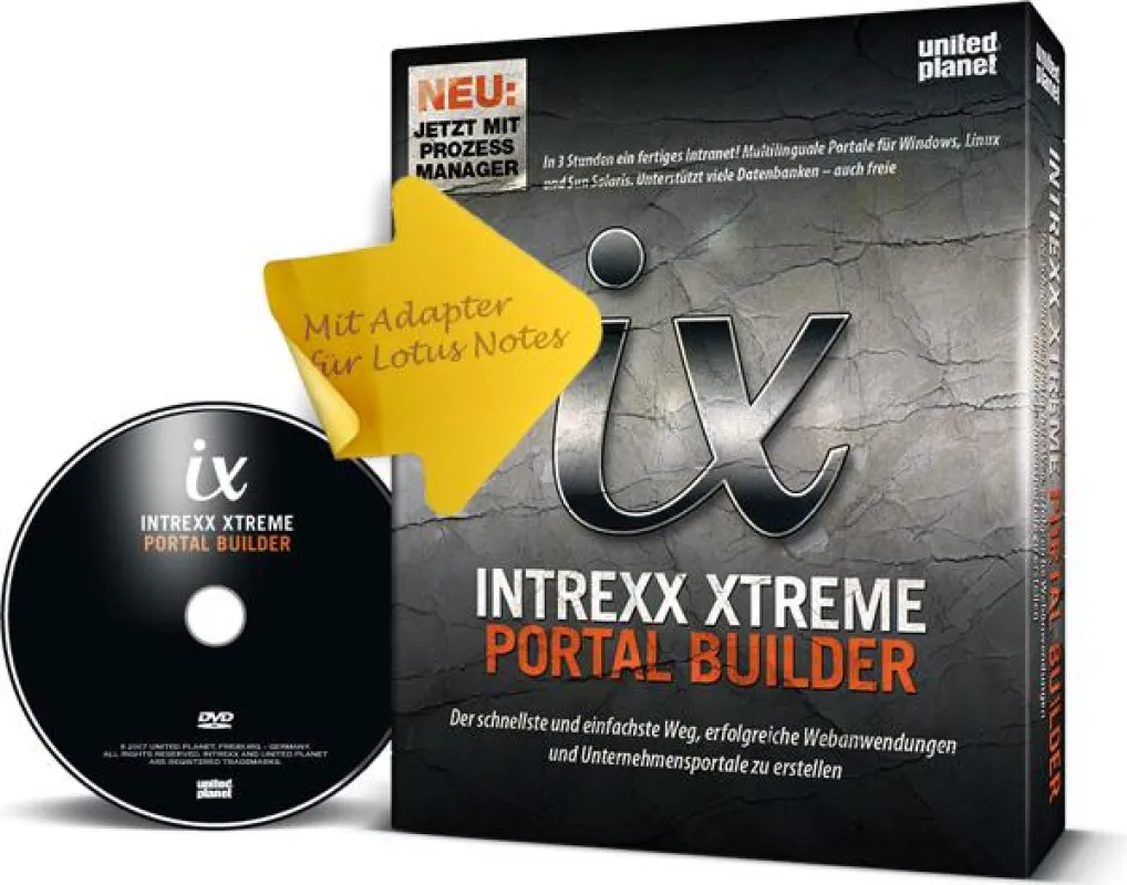 Portalsoftware Intrexx Xtreme mit Business Adapter für Lotus Notes
