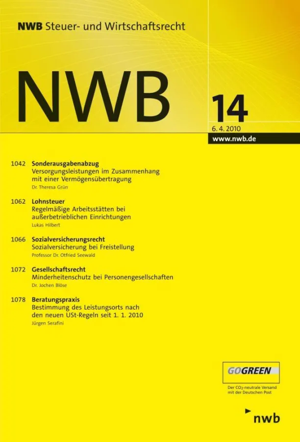NWB Verlag versendet ab sofort CO2-neutral mit GoGreen
