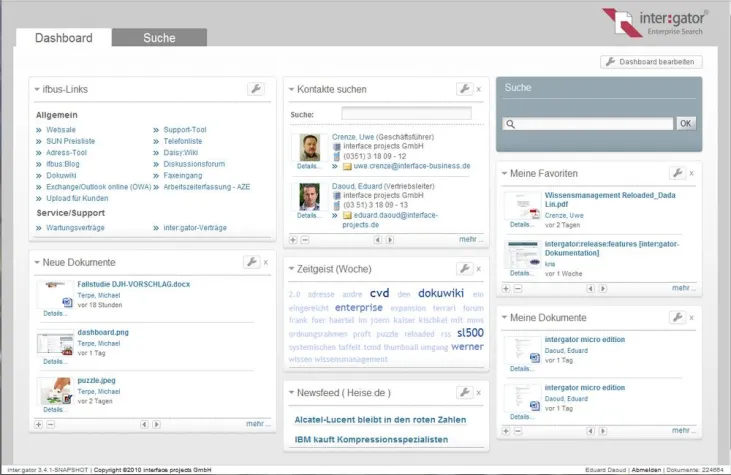 Bild: Deutsche Enterprise Search-Lösung inter:gator erscheint in Version 3.5