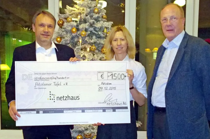 Bild: netzhaus AG unterstützt Potsdamer Tafel mit Spende