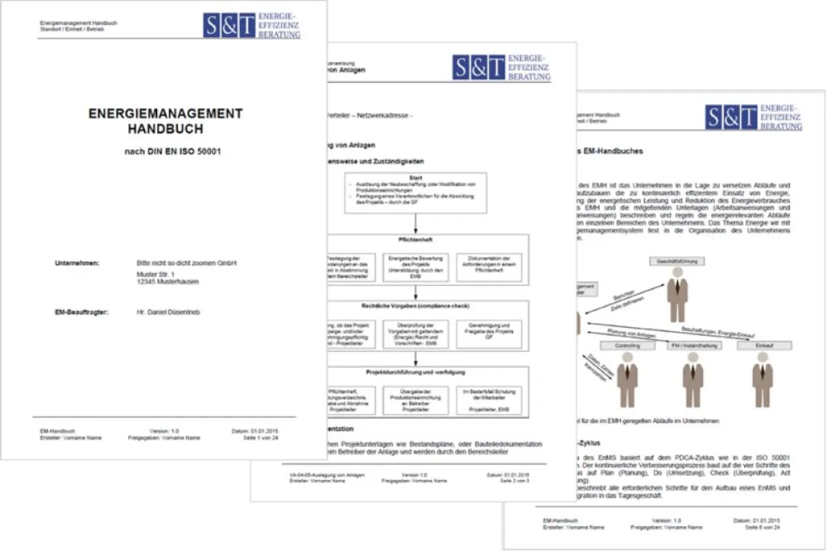 Das Energiemanagementhandbuch regelt Abläufe im Unternehmen