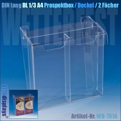 Prospekthalter mit Deckel - Machen Sie auch draussen auf sich aufmerksam Bild: Prospekthalter mit Deckel - Machen Sie auch draussen auf sich aufmerksam