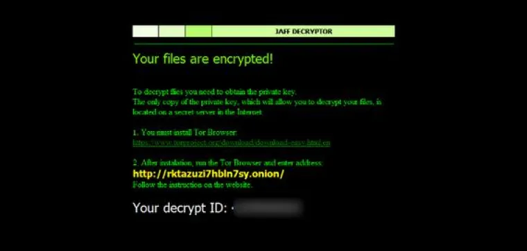 Bild: .wlu Verschlüsselung - neues Zeichen von Jaff Ransomware
