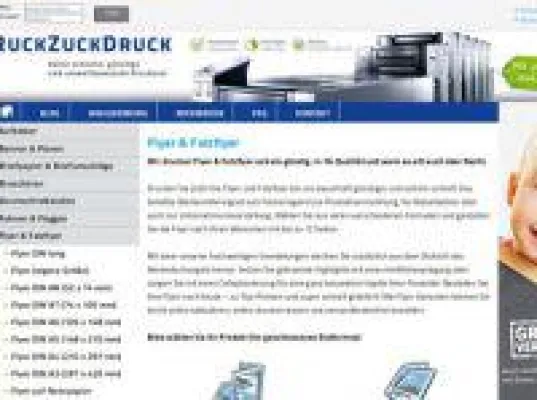 Bild: Hochwertige Flyer & Falzflyer günstig drucken lassen bei ruckzuckdruck.de