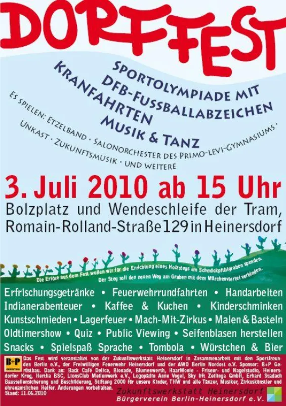 Dorffest Heinersdorf 2010, Einladungsplakat