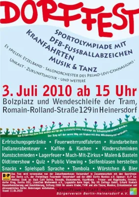 3. Dorffest in Heinersdorf am 3. Juli Bild: 3. Dorffest in Heinersdorf am 3. Juli