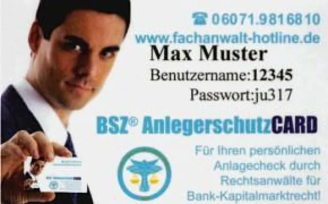 BSZ® -e. V. Beratungsgutschein: aktiver und kompetenter Anlegerschutz Bild: BSZ® -e. V. Beratungsgutschein: aktiver und kompetenter Anlegerschutz