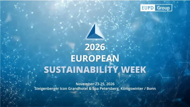 Save the date: 4. European Sustainability Week der EUPD Group vom 23.-25. November 2026 Bild: Save the date: 4. European Sustainability Week der EUPD Group vom 23.-25. November 2026
