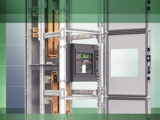 Bild: Reihenschaltschranksystem TriLine-R - Integration ABB Kompaktleistungsschalter Tmax T6, T7 / Emax X1