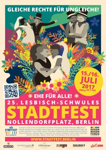 Bild: 25. LESBISCH-SCHWULES STADTFEST BERLIN Gleiche Rechte für Ungleiche! - Ehe für alle!