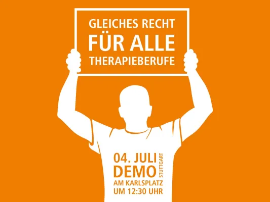 Bild: Ergotherapie-Schulen aus Baden-Württemberg demonstrieren am 04. Juli in Stuttgart