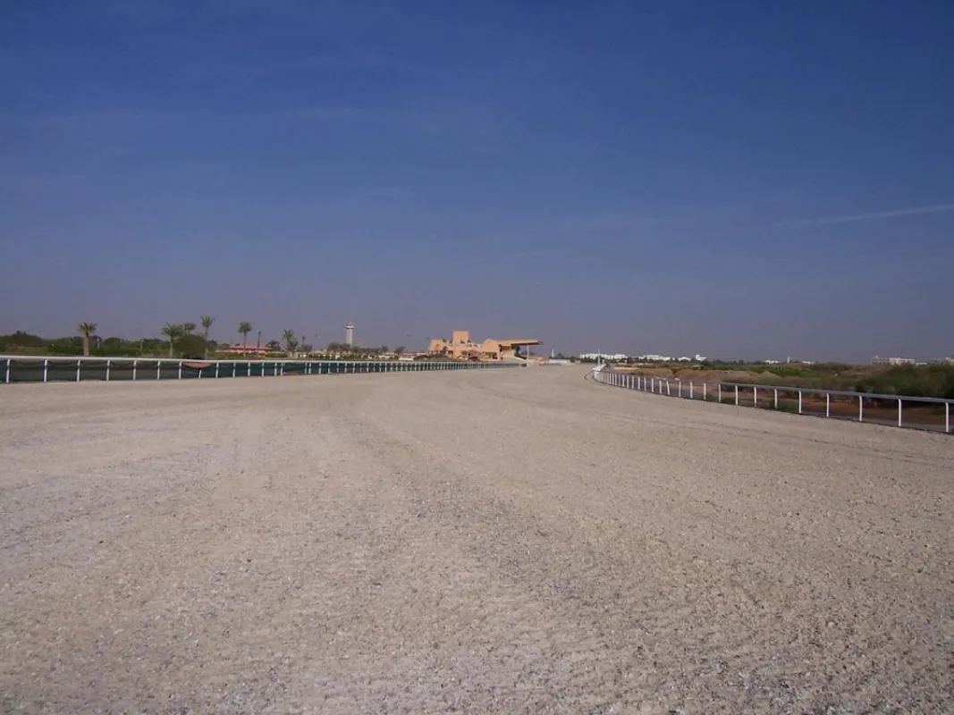 Mit einer Länge von 3000 Metern und einer Gesamtfläche von 68.000 Quadratmetern zählt die Galopprennbahn in Al Ain im Emirat Abu Dhabi zu den beeindruckendsten Pferdesportanlagen der Arabischen Halbin