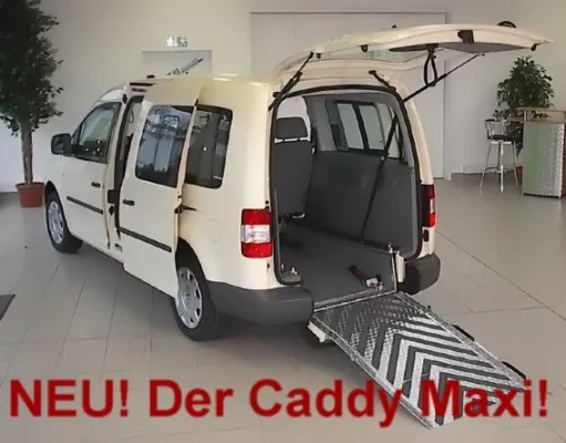 Bild: Behindertenfahrzeuge Reha Automobile GmbH rüsten den neuen Caddy Maxi zum Behindertenfahrzeug um
