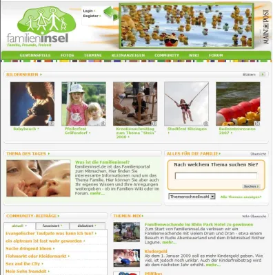 Aus mainFamily wird familieninsel .de - Das Angebot für Familie, Freunde und Freizeit Bild: Aus mainFamily wird familieninsel .de - Das Angebot für Familie, Freunde und Freizeit