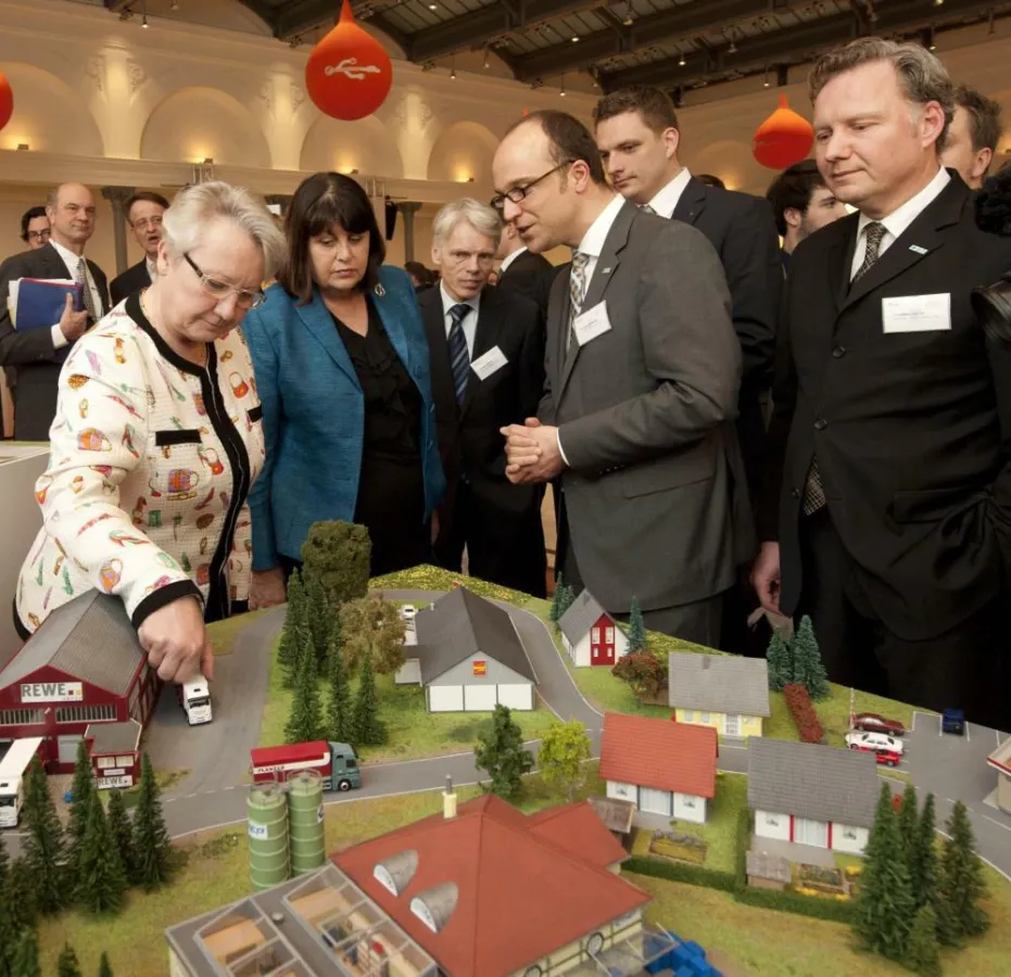Annette Schavan, Máire Geoghegan-Quinn, Thorsten Hülsmann und Dr. Christian Jacobi