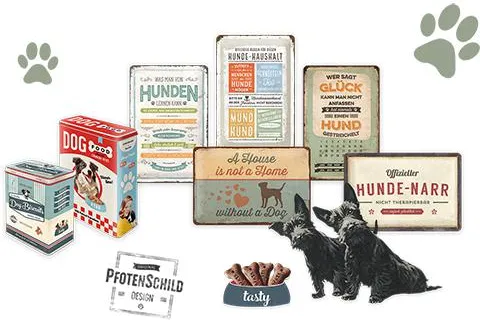 Neu bei Nostalgic-Art – Die PfotenSchild-Kollektion: Design für alle Zweibeiner, die Vierbeiner lieben. Bild: Neu bei Nostalgic-Art – Die PfotenSchild-Kollektion: Design für alle Zweibeiner, die Vierbeiner lieben.