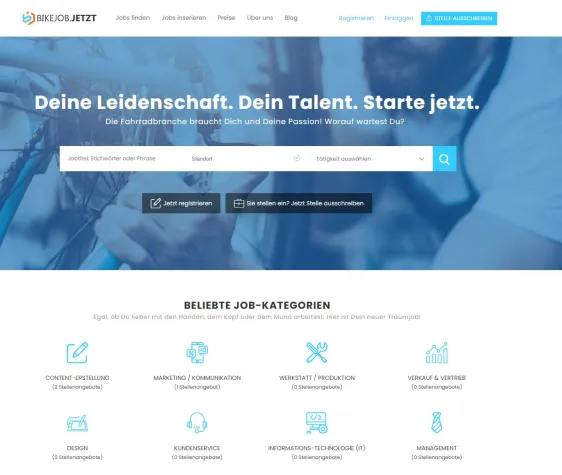 Bikejob.jetzt – neues Stellenportal nur für die Fahrradindustrie gestartet Bild: Bikejob.jetzt – neues Stellenportal nur für die Fahrradindustrie gestartet