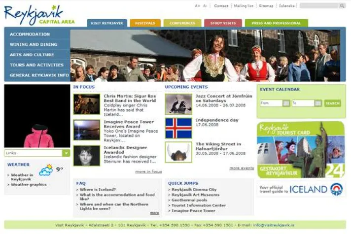 Bild: „Visit Reykjavik” Webseite erhält durch contentXXL CMS neues Aussehen