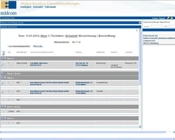 Bild: Ganz neu bei der midcom: professionelle Tourenplanung