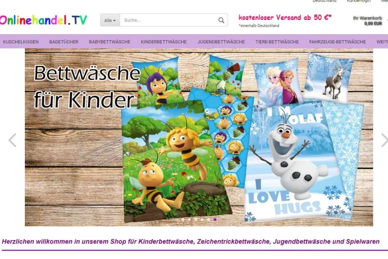 Bild: aus DeineBettwaesche.de wird onlinehandel.tv