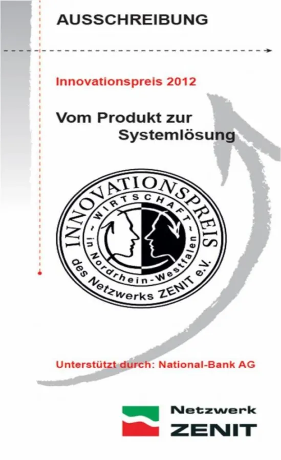 Vom Produkt zur Systemlösung. Netzwerk ZENIT e.V. schreibt Innovationspreis 2012 aus.