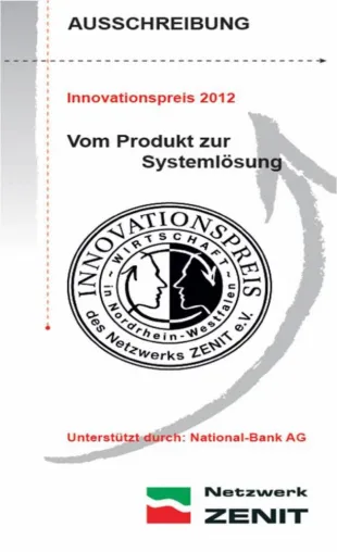 Vom Produkt zur Systemlösung. Netzwerk ZENIT e.V. schreibt Innovationspreis aus Bild: Vom Produkt zur Systemlösung. Netzwerk ZENIT e.V. schreibt Innovationspreis aus