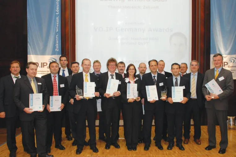 Erster Platz für Speech Design: Das Unternehmen erhält den VO.IP Germany Award im Bereich Mobility Bild: Erster Platz für Speech Design: Das Unternehmen erhält den VO.IP Germany Award im Bereich Mobility