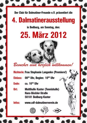 Bild: Dalmatiner-Ausstellung am 25. März 2012 in der Multihalle Bedburg-Kaster