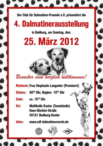 Bild: Dalmatiner-Ausstellung am 25. März 2012 in der Multihalle Bedburg-Kaster