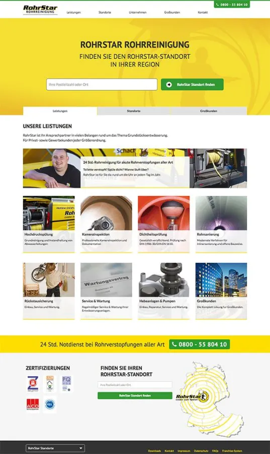 Startseite RohrStar erstellt von KSK MEDIA