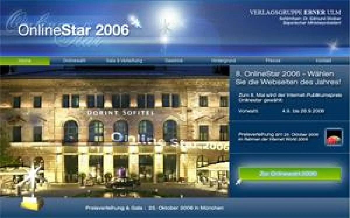 Glamour pur für den OnlineStar 2006 - www.onlinestar.de im neuen Look