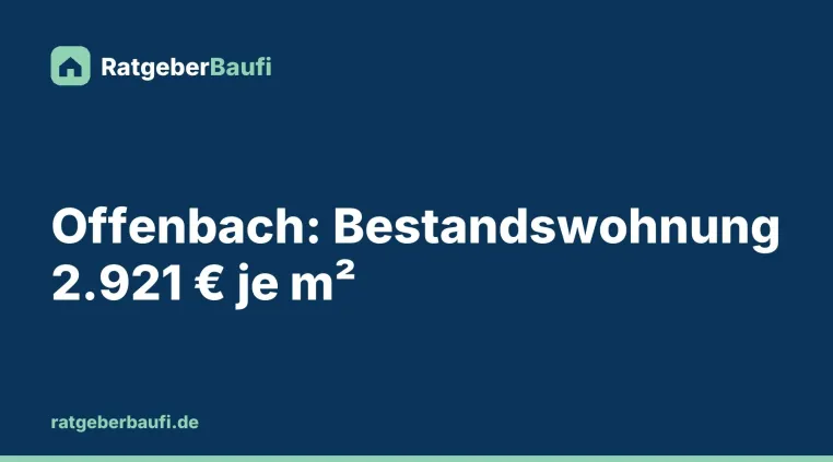 Bild: Eigentumswohnung in Offenbach: Gutachterausschuss nennt 2.921 Euro je Quadratmeter im Bestand