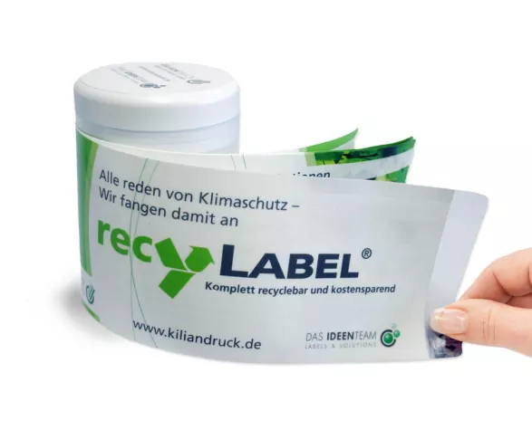Bild: Gut zur Umwelt und extrem vielseitig: recyLabel aus dem Hause KilianDruck