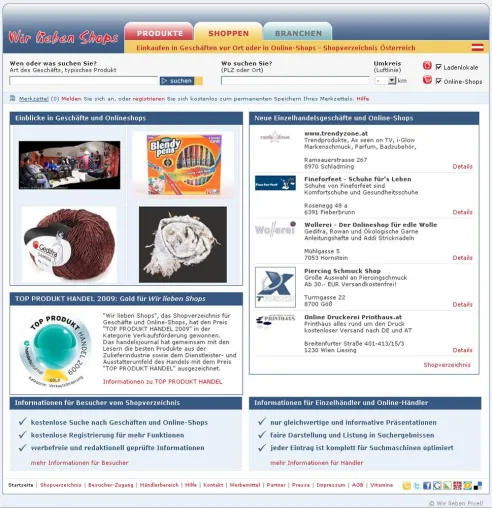 Shopverzeichnis Wir-lieben-Shops.at noch suchmaschinen-freundlicher Bild: Shopverzeichnis Wir-lieben-Shops.at noch suchmaschinen-freundlicher