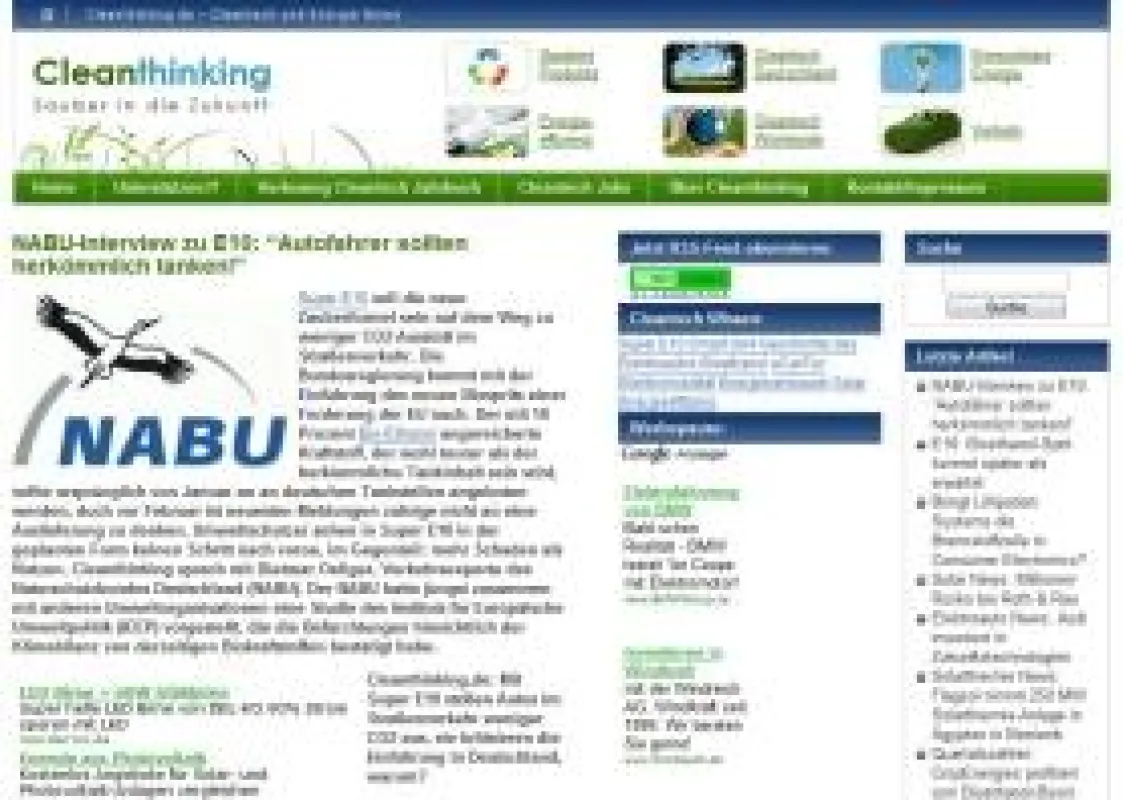 Screenshot Cleanthinking.de