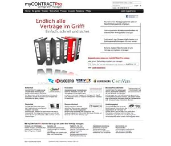 Bild: myCONTRACTPro.de ist online